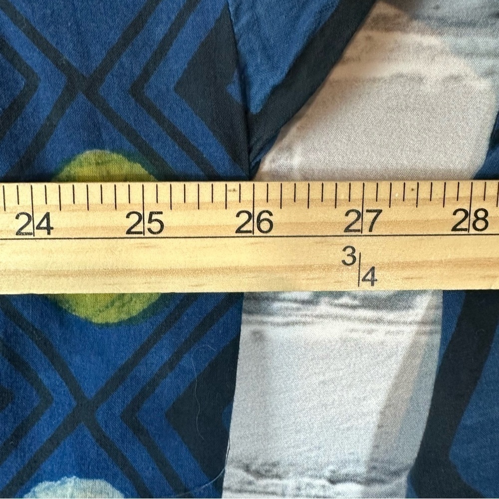 V De Vinster NWOT Karma Midi Dress Blue Beaded 100% Cotton Large Lagenlook - Picture 10 of 10